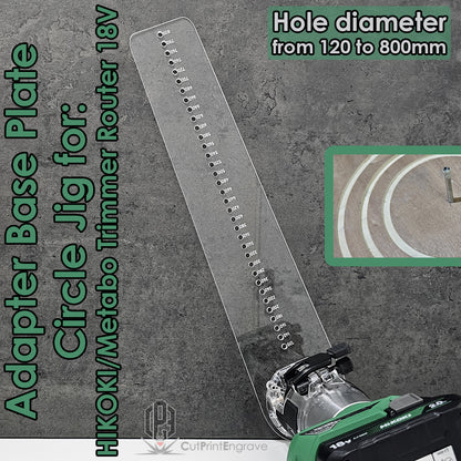 XLarge Circle Jig 4 HIKOKI/Metabo Trimmer 18V Cordless Router Base Plate