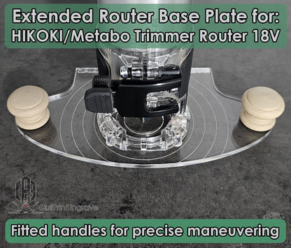 Handle Square Trimmer Router Base Plate For HIKOKI/Metabo Router Trimmer Base 18V