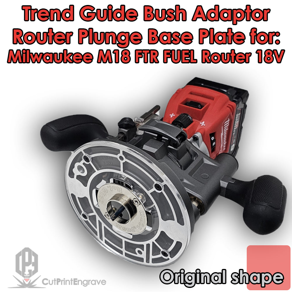 Milwaukee M18 FTR FUEL Router Trend Dewalt Guide Bush Adaptor Base Plate