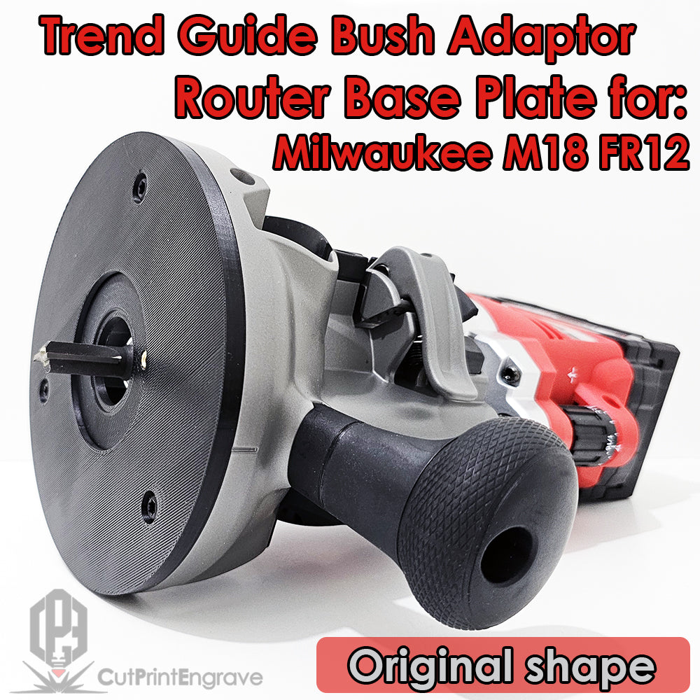 Milwaukee M18 FR12 FUEL Router Trend Guide Bush Adaptor Base Plate 152.5mm