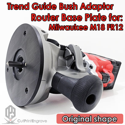 Milwaukee M18 FR12 FUEL Router Trend Guide Bush Adaptor Base Plate 152.5mm