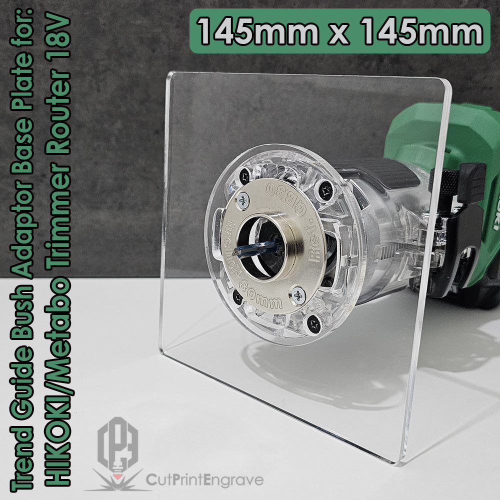 HIKOKI Matabo Router Trimmer 18V Trend Guide Bush Adaptor Base Plate 145x145mm