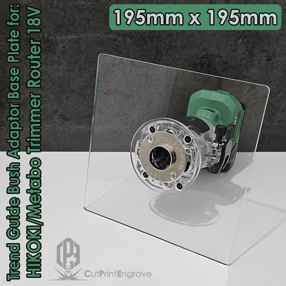 HIKOKI Matabo Router Trimmer 18V Trend Guide Bush Adaptor Base Plate 195x195mm