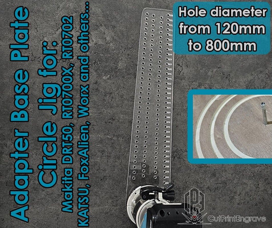 Xtra Large Circle Jig Router Base Plate 4 Makita DRT50 RT0700X RT0702 KATSU WORX