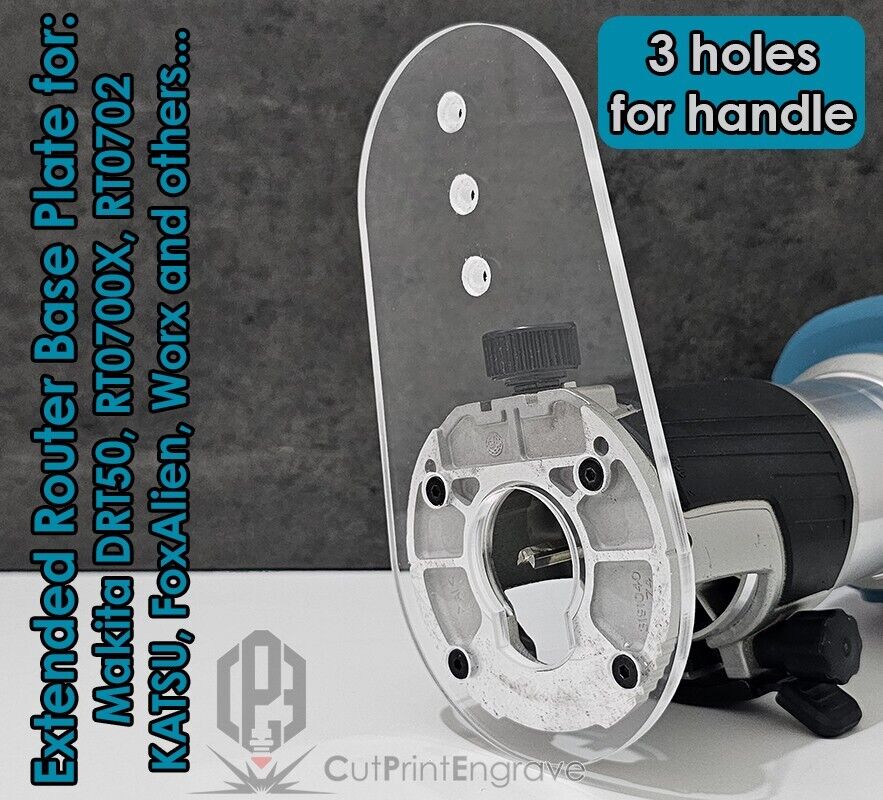 Extended Router Sub BASE PLATE for Makita Trimmer Router 18V DRT50 RT0700 KATSU