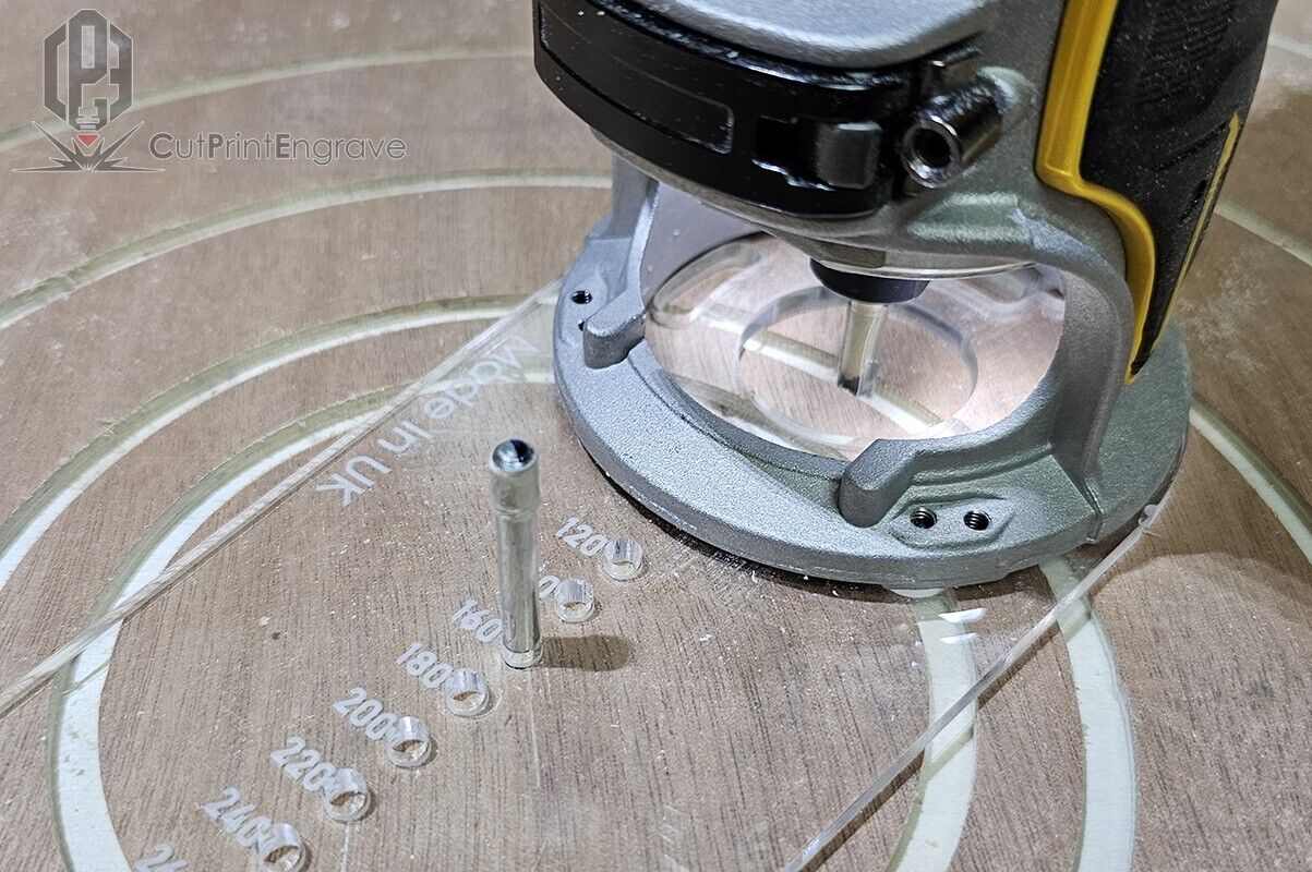 XtraLarge Circle Jig for DeWalt DCW600 DCW604 D26200 Cordless Plunge Router Base