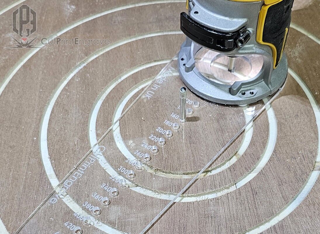 XtraLarge Circle Jig for DeWalt DCW600 DCW604 D26200 Cordless Plunge Router Base