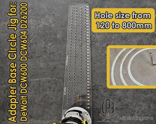 XtraLarge Circle Jig for DeWalt DCW600 DCW604 D26200 Cordless Plunge Router Base