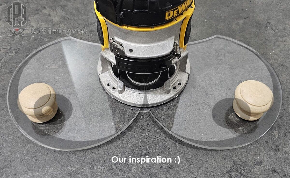 Funny Boobies Shape :) Handle Router Base Plate For DeWalt DCW600 DCW604 D26200