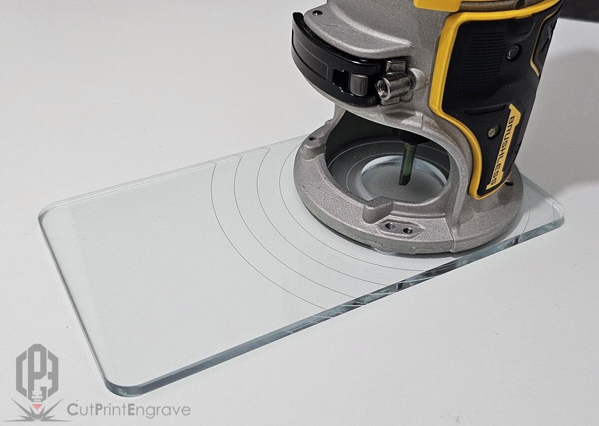 Rectangular Shape Router Base Plate For DeWalt DCW600 DCW604 D26200 200x103mm