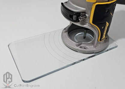 Rectangular Shape Router Base Plate For DeWalt DCW600 DCW604 D26200 200x103mm