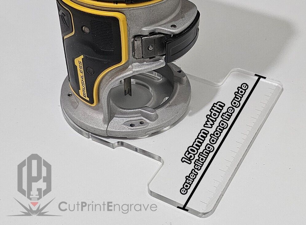 Redesigned DeWalt Router Base Plate For DCW600 DCW604 D26200 Cordless Plunge 150