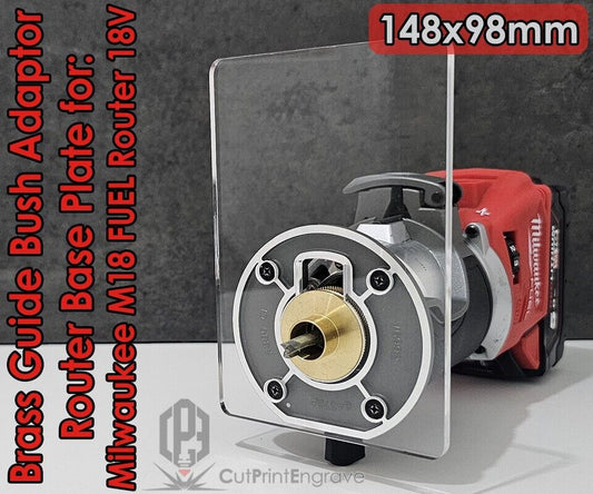 Milwaukee M18 FUEL Router 18V Trimmer Router Brass Guide Bush Adaptor Base Plate