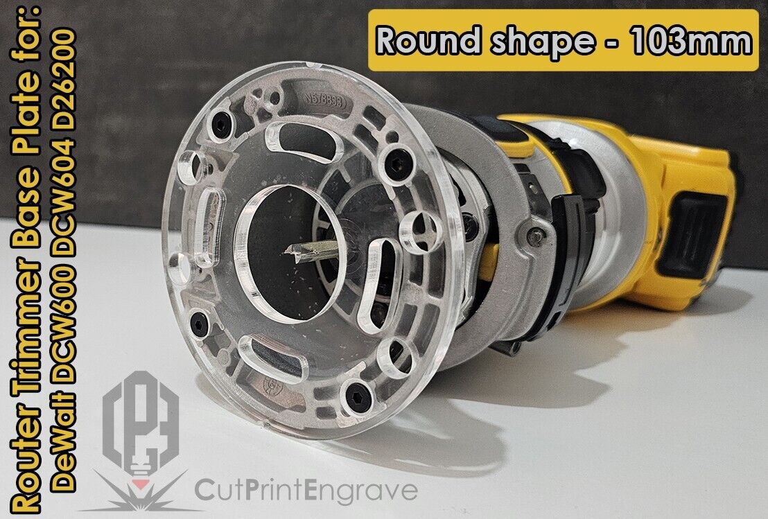 Round Shape DeWalt Router Base Plate For DCW600 DCW604 D26200 Cordless Plunge