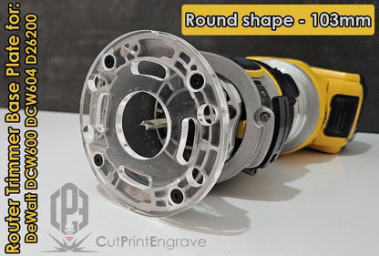 Round Shape DeWalt Router Base Plate For DCW600 DCW604 D26200 Cordless Plunge