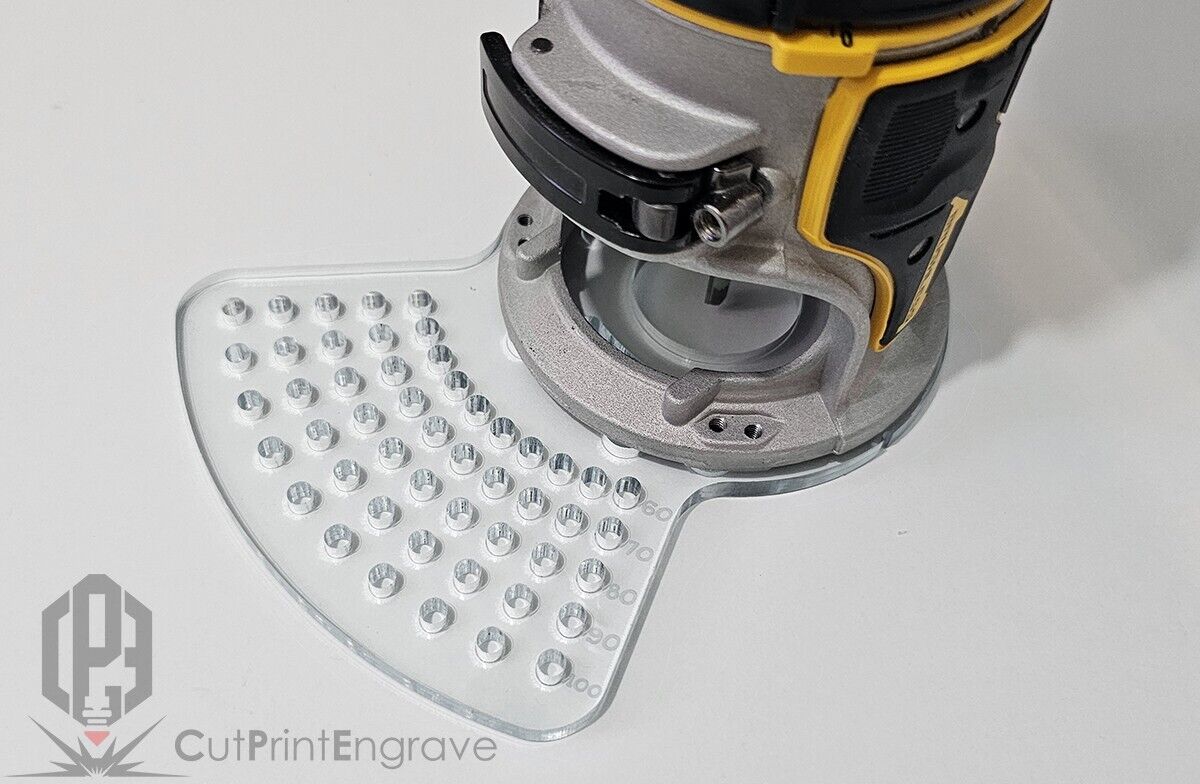 Small Circle Jig for DeWalt DCW600 DCW604 D26200 Cordless Plunge Router Base Pla