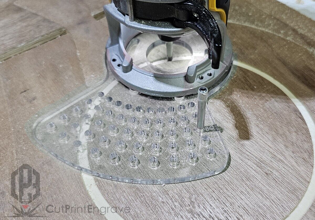 Small Circle Jig for DeWalt DCW600 DCW604 D26200 Cordless Plunge Router Base Pla