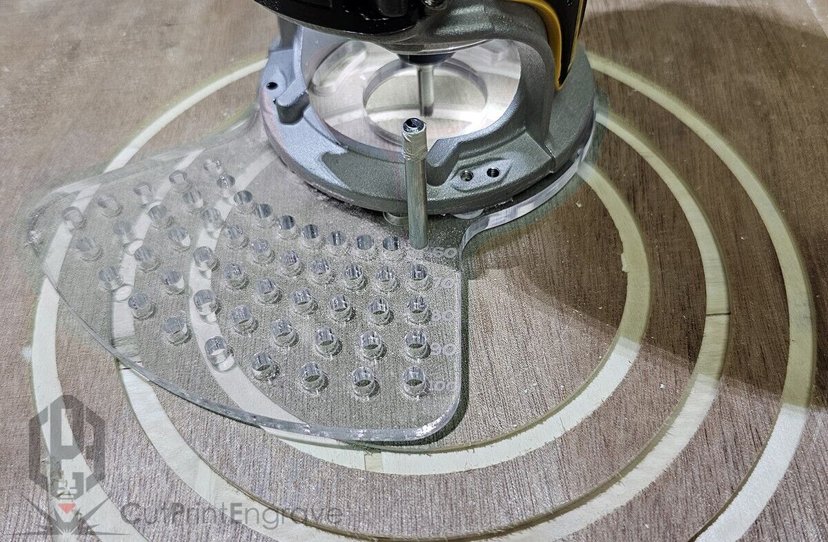 Small Circle Jig for DeWalt DCW600 DCW604 D26200 Cordless Plunge Router Base Pla