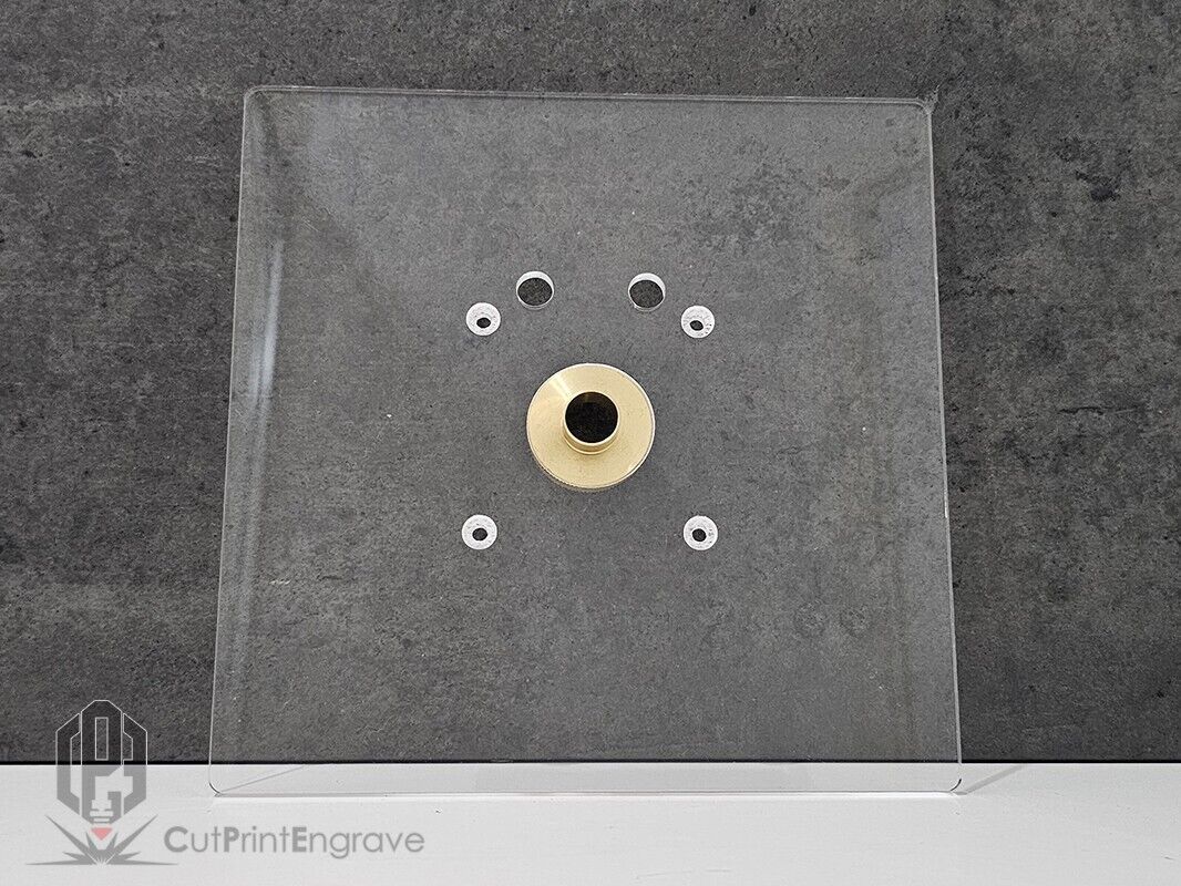 Dewalt DCW600 Trimmer Router Trend Brass Guide Bush Adaptor Base Plate 195x195mm