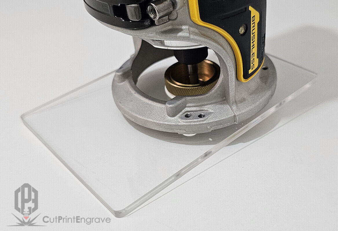 Dewalt DCW600 Trimmer Router Trend Brass Guide Bush Adaptor Base Plate - 4 sizes