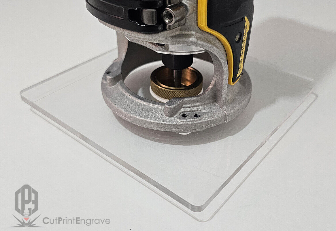 Dewalt DCW600 Trimmer Router Trend Brass Guide Bush Adaptor Base Plate - 4 sizes