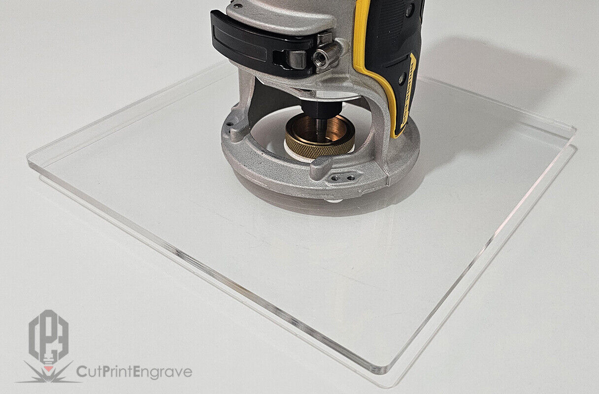 Dewalt DCW600 Trimmer Router Trend Brass Guide Bush Adaptor Base Plate - 4 sizes