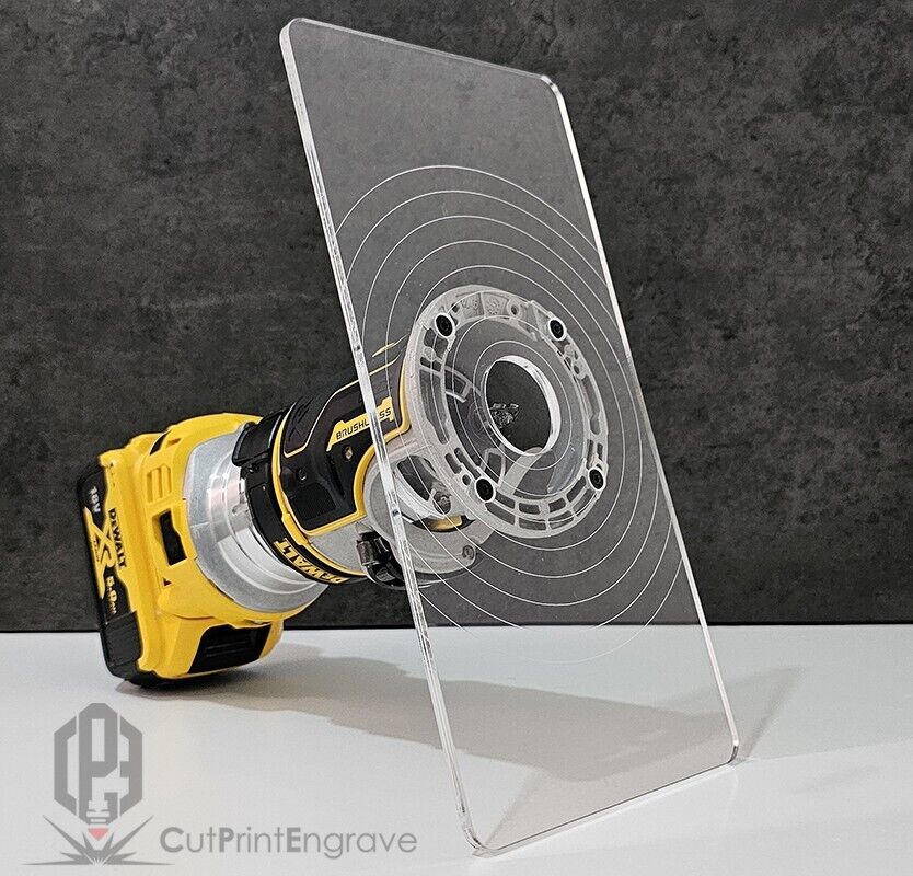 Rectangular Shape Router Base Plate For DeWalt DCW600 DCW604 D26200 290x145mm
