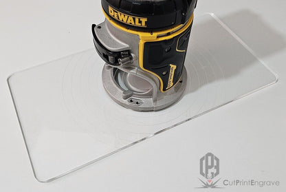 Rectangular Shape Router Base Plate For DeWalt DCW600 DCW604 D26200 290x145mm