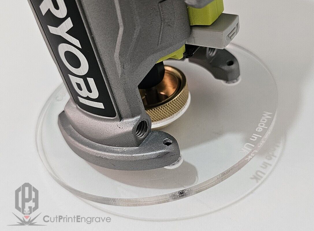RYOBI ONE+ 18V P601 PCL4424B Trimmer Router Brass Guide Bush Adaptor Base Plate