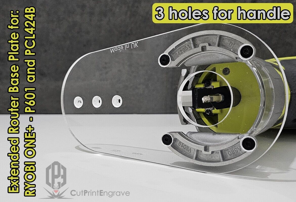 Extended Router Sub BASE PLATE for RYOBI ONE+ 18V Trimmer Router P601 PCL4424B