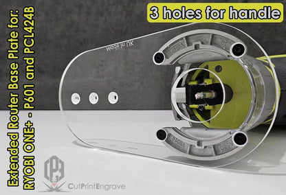 Extended Router Sub BASE PLATE for RYOBI ONE+ 18V Trimmer Router P601 PCL4424B