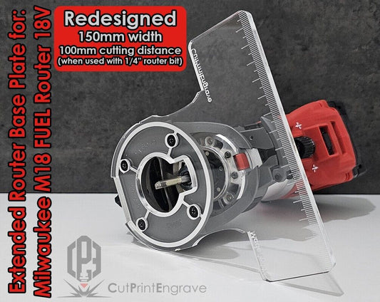 Redesigned Router Sub Base Plate For Milwaukee M18 FUEL Router 18V Plunge