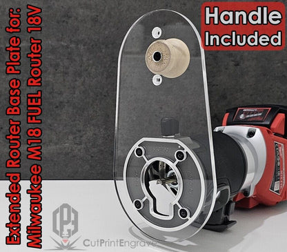 Extended Extra Strong Router Sub BASE PLATE for Milwaukee M18 FUEL Router 18V