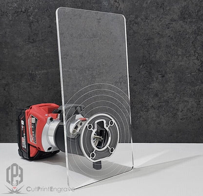 Rectangular Router Trimmer Base Plate 4 Milwaukee M18 FUEL Router 18V 290x145mm