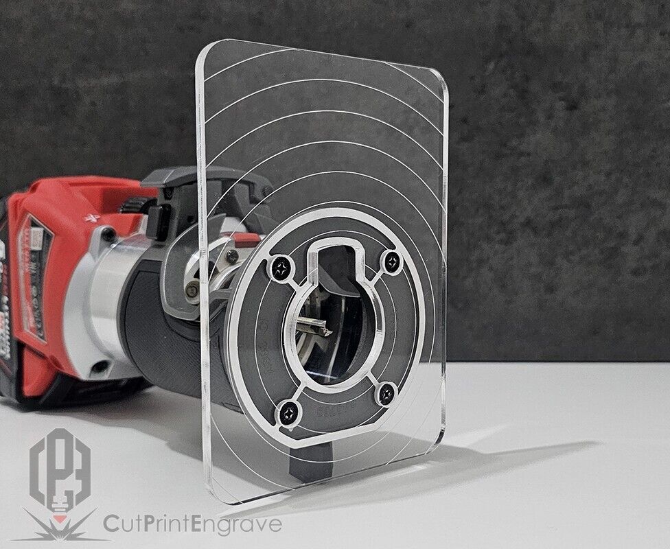 Rectangular Router Trimmer Base Plate 4 Milwaukee M18 FUEL Router 18V 103x145mm