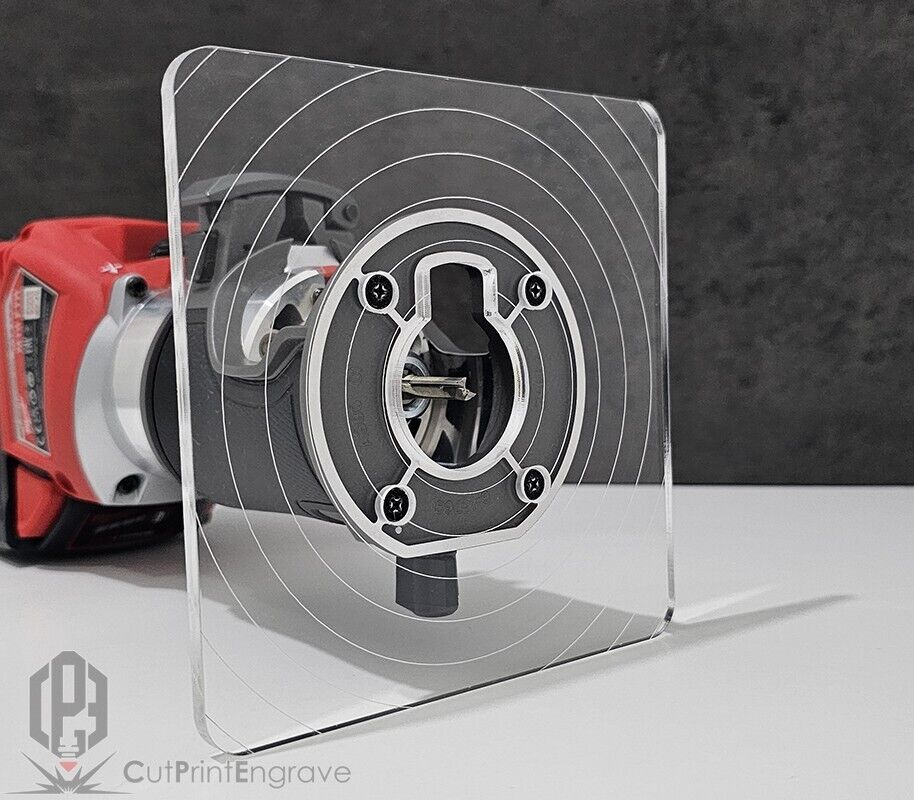 Rectangular Router Trimmer Base Plate 4 Milwaukee M18 FUEL Router 18V 145x145mm