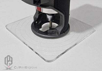Rectangular Router Trimmer Base Plate 4 Milwaukee M18 FUEL Router 18V 145x145mm