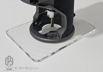 Rectangular Router Trimmer Base Plate 4 Milwaukee M18 FUEL Router 18V 103x145mm