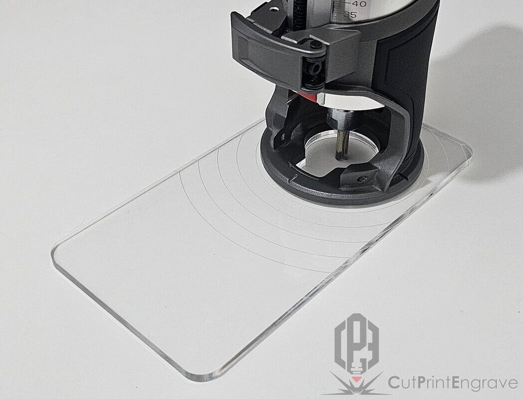 Rectangular Router Trimmer Base Plate 4 Milwaukee M18 FUEL Router 18V 200x103mm