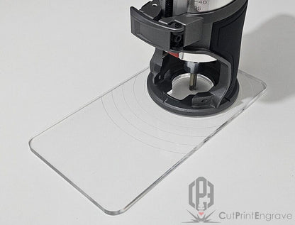 Rectangular Router Trimmer Base Plate 4 Milwaukee M18 FUEL Router 18V 200x103mm