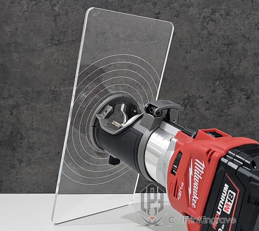 Rectangular Router Trimmer Base Plate 4 Milwaukee M18 FUEL Router 18V 290x145mm