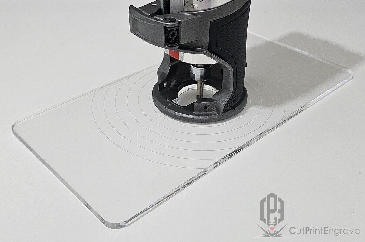 Rectangular Router Trimmer Base Plate 4 Milwaukee M18 FUEL Router 18V 290x145mm