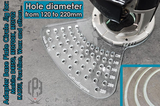 Small Circle Jig Router Base Plate For Makita DRT50 RT0700X RT0702 KATSU WORX 18