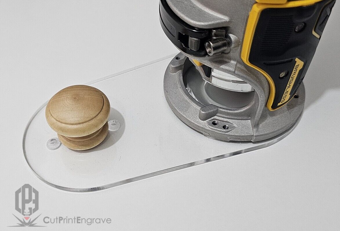Extended DeWalt Square Trimmer Router Base Plate For DCW600 DCW604 D26200 Guide