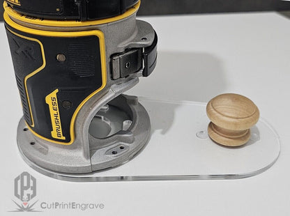 Extended DeWalt Square Trimmer Router Base Plate For DCW600 DCW604 D26200 Guide