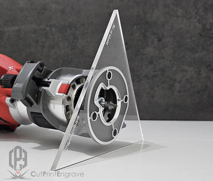 Milwaukee M18 FUEL Compatible Triangular Pattern Router Replacement Base 7"-12"