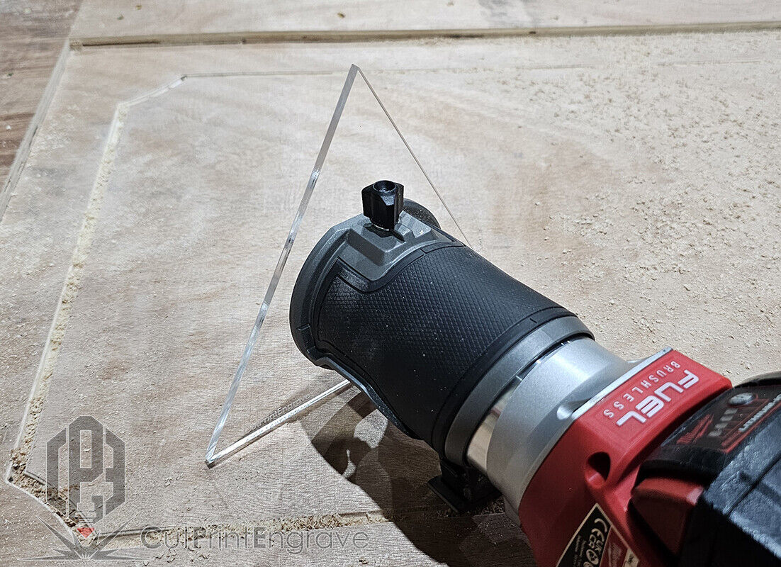 Milwaukee M18 FUEL Compatible Triangular Pattern Router Replacement Base 7"-12"