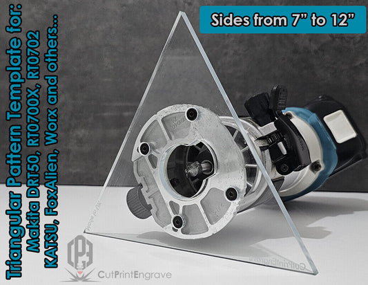 Makita Katsu Worx Compatible Triangular Pattern Router Replacement Base 7" - 12"