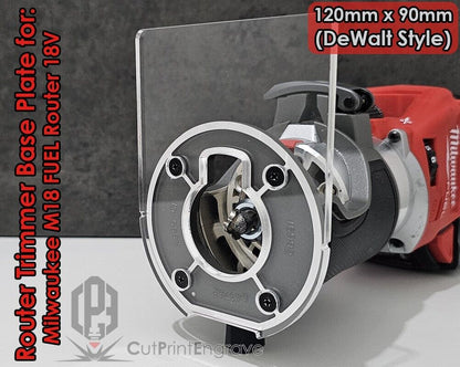 Router Trimmer Extended Replacement Base Plate For Milwaukee M18 FUEL 18V