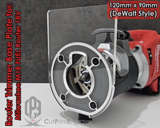 Router Trimmer Extended Replacement Base Plate For Milwaukee M18 FUEL 18V